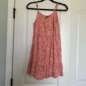 Art class orange floral dress